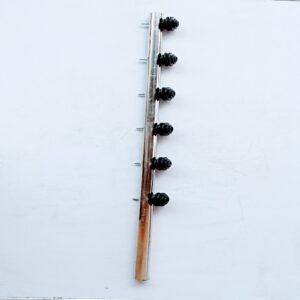 25mm 6Lines Silver Stainless Round Tiny Pole (Single Phase)