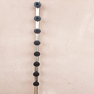 25mm 8Lines Silver Stainless Round Tiny Pole (Single Phase)
