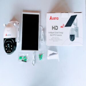 Ausno 2mp 4G Intelligent Solar Energy Alert PTZ BIg Outdoor Camera With Auto Tracking (Sim Enabled) (V380 APP)