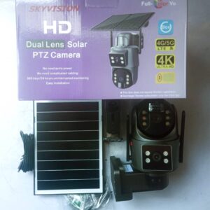 Skyvision 8MP 4K 4G Dual Lens Solar PTZ Mini Outdoor Camera With Auto Tracking (UBOX APP)